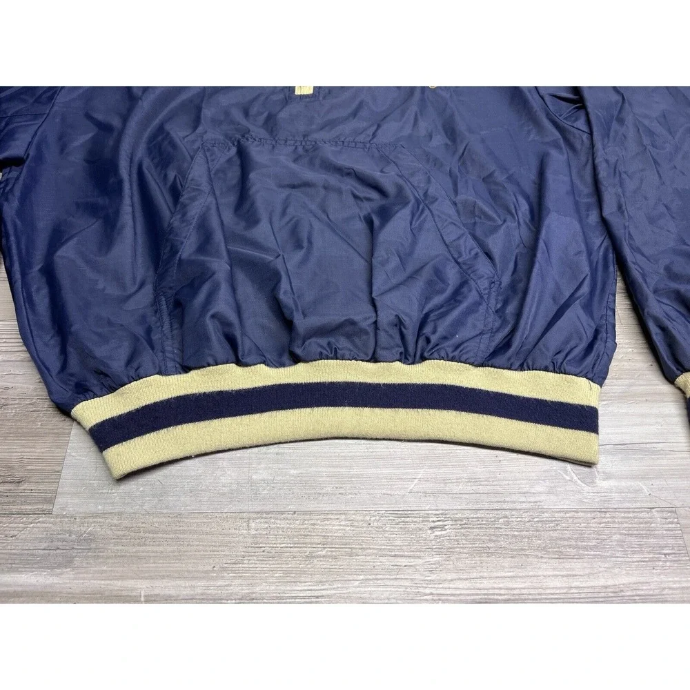 Vintage 70s 80s University of Michigan 1/4 Zip Windbreaker Jacket Size XL Logo 7